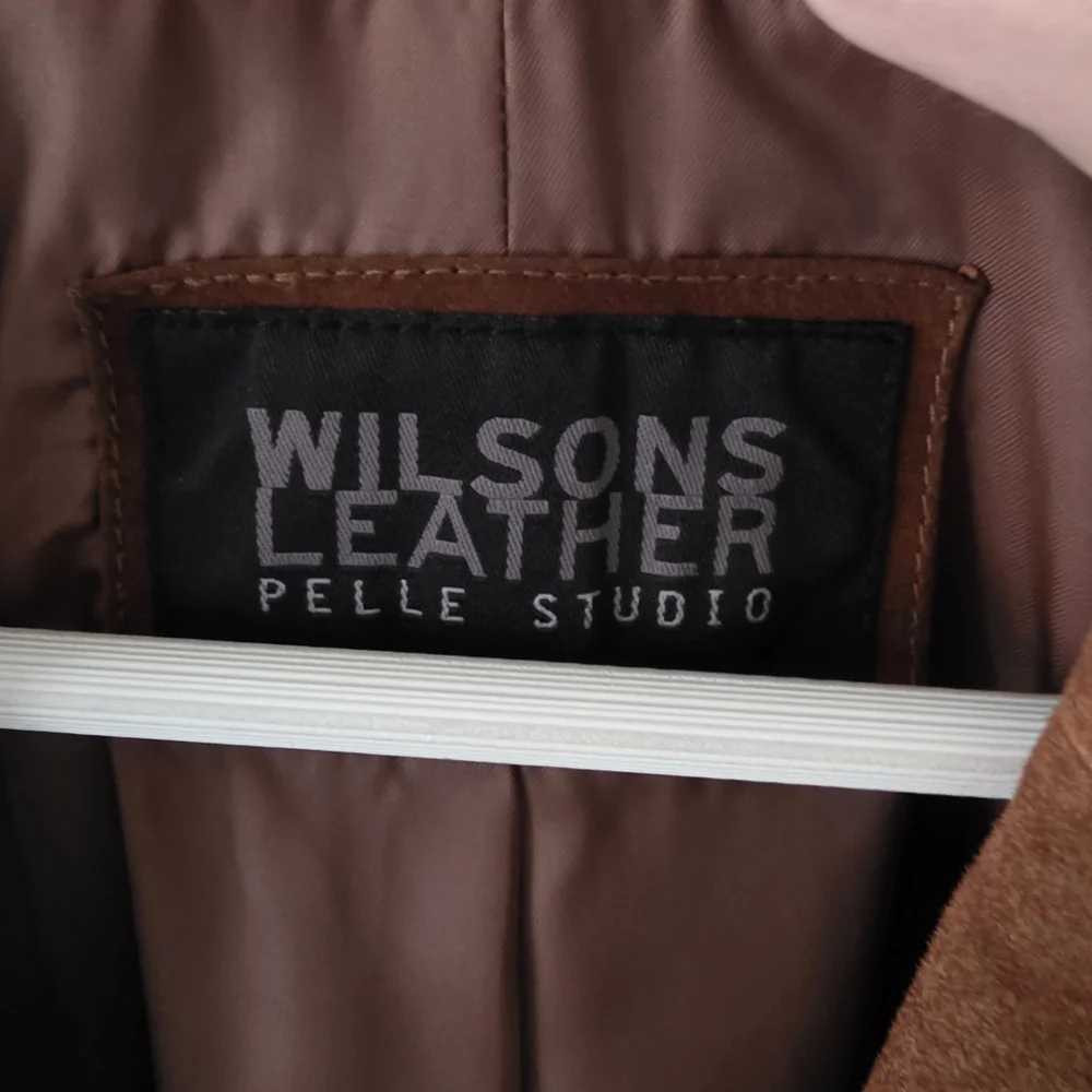 Wilsons Leather L Vintage Bohemian Western Embroidered Whip Stitch Suede Jacket - Picture 3 of 16